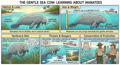 The Gentle Sea Cow: Learning about Manatees