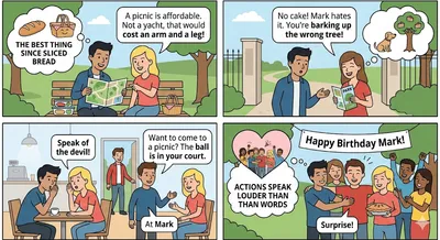 A Secret Birthday Picnic: Learning Classic English Idioms