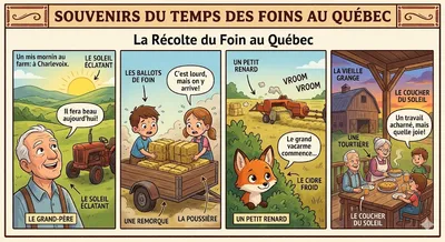Souvenirs du temps des foins au Québec