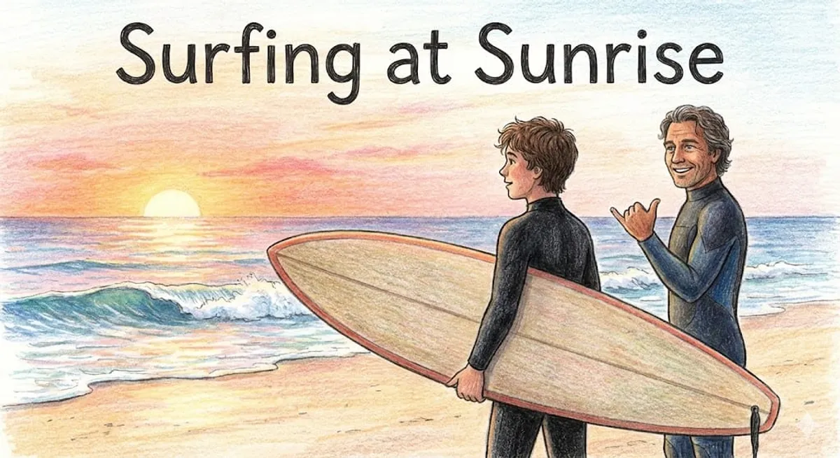Surfing at Sunrise