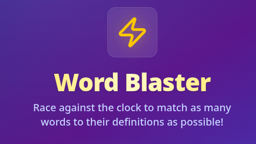 New Word Blaster Game